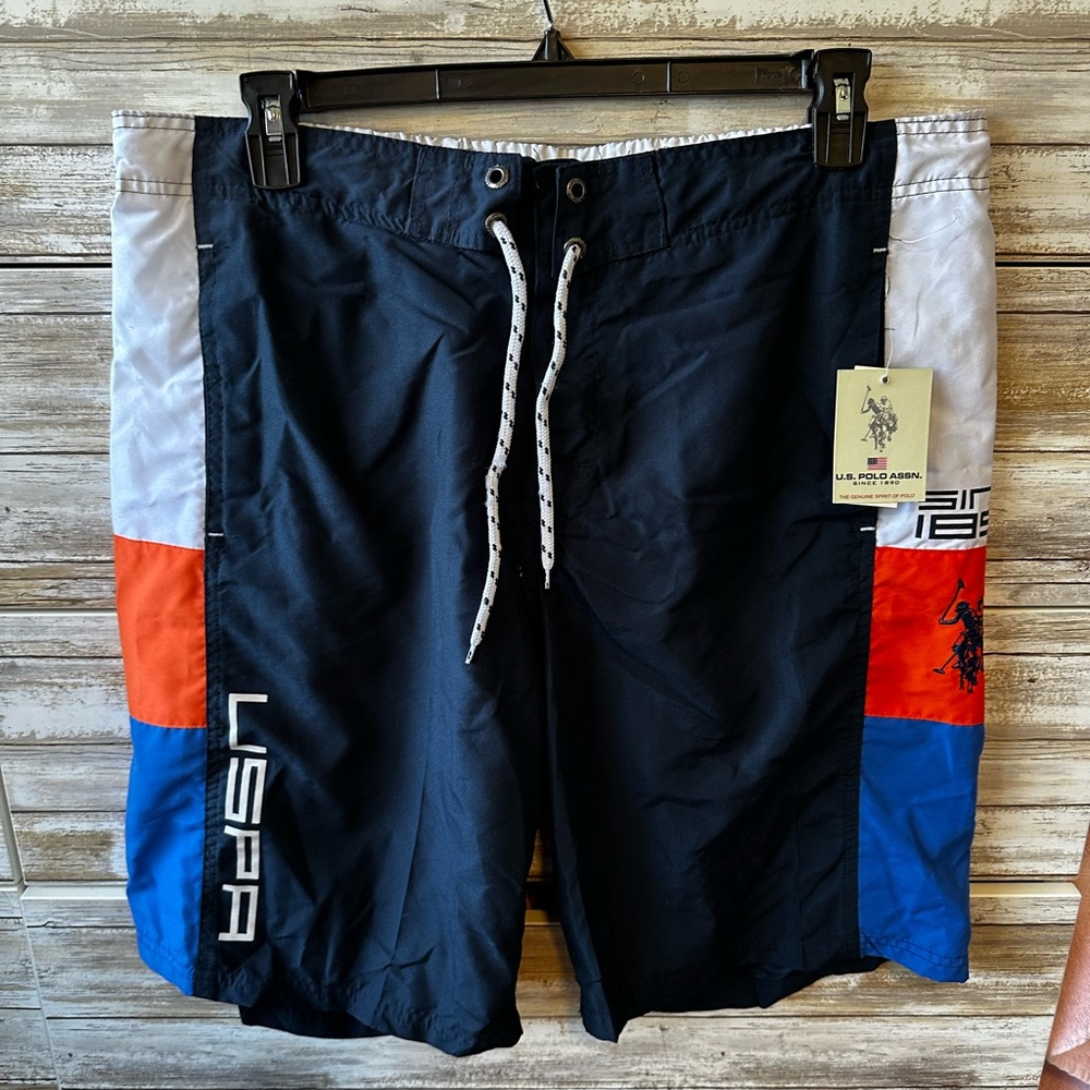 🏖️ U.S. Polo Assn. Colorblock Board Shorts NWT 3X
